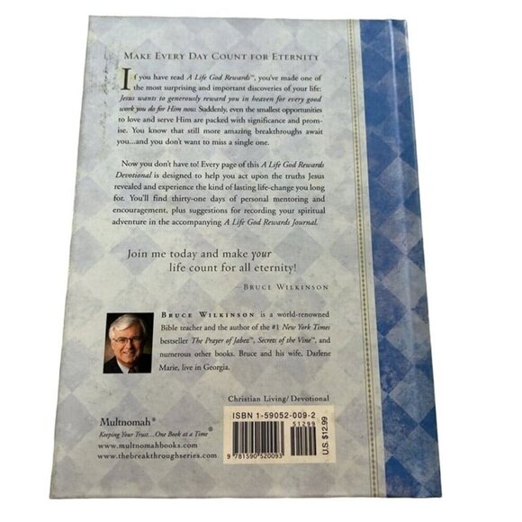 A Life God Rewards Devotional Hardcover Book  by Bruce Wilkinson With David Kopp - Picture 5 of 7